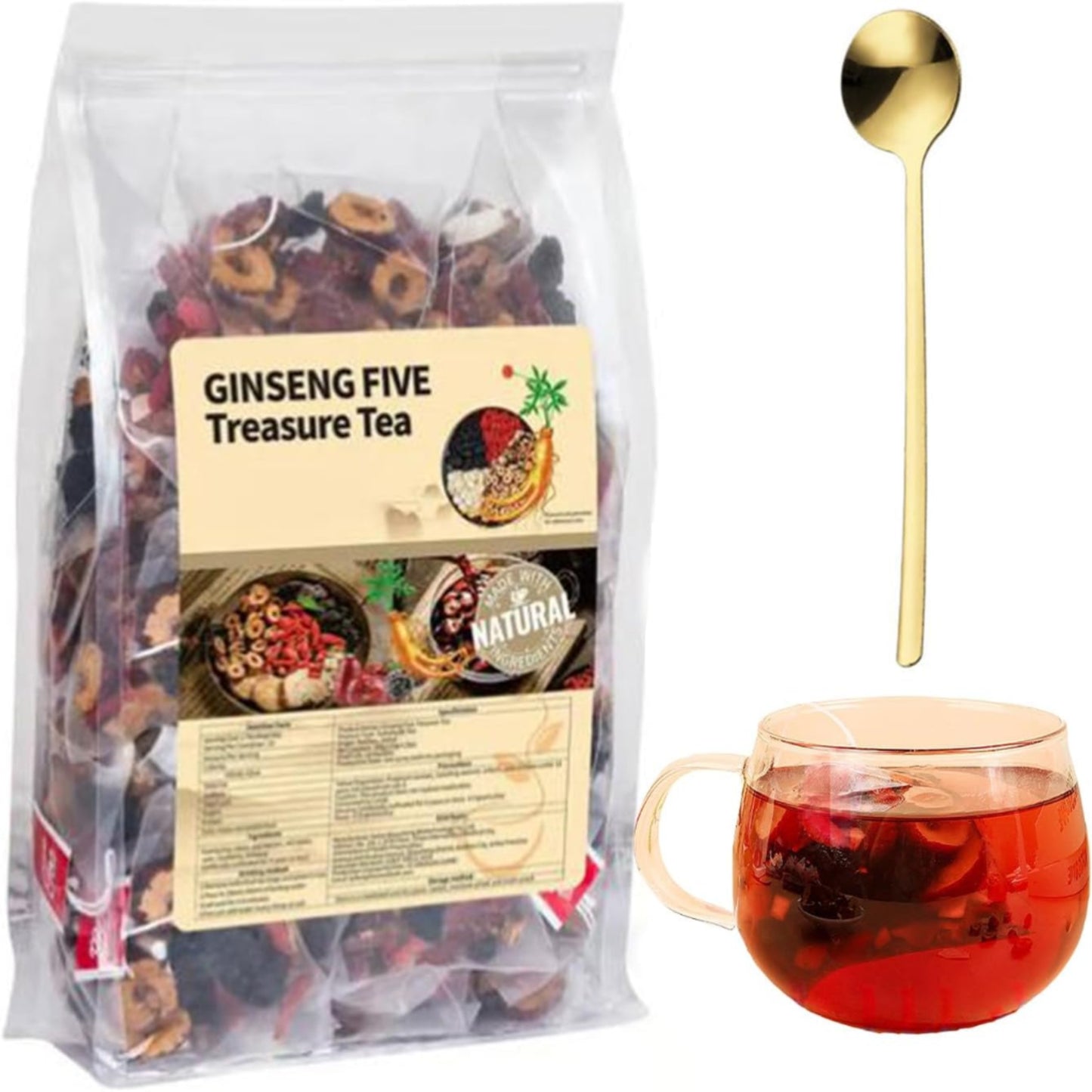 Kidney Tea Formula – Ginseng Five Treasure Herbal Tea